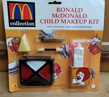 Vintage 1998 Ronald McDonald Collection Child Makeup Kit Rubie's Costume Co Inc