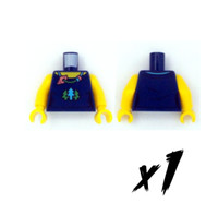 1X Lego 973Pb4966C01 • Figurteil OberköRper Torso • Dunkelblau • Dark Blue