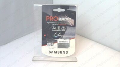 SAMSUNG MB-MJ64GA/AM, PRO ENDURANCE MICROSDXC UHS-I 64GB W/ ADAPTER, NEW #337729