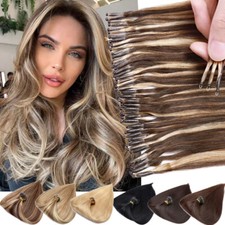 Nano Ring Beans Tip 100 Remy Human Hair Extensions Thick Full Head 150g 100g