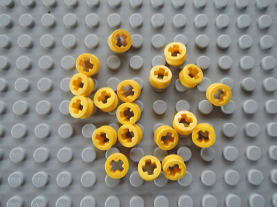 Lego 20 x Technic Stopper Buchse 1/2 klein flach gelb 4265c