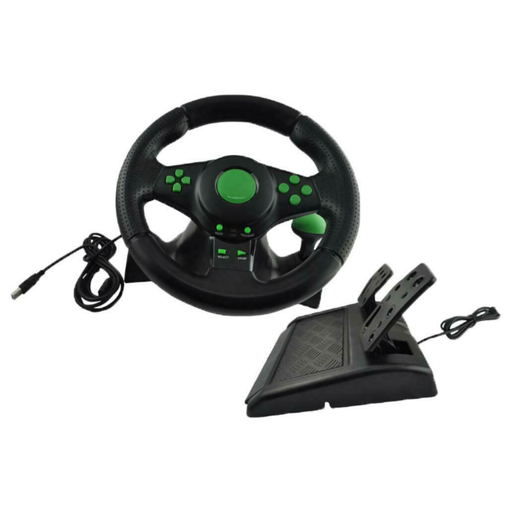 Racing Gaming Steering Wheel Pedals Gear Shifter Driving for xbox360