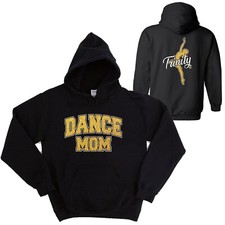Custom Personalized Glitter Dance Mom Unisex Cotton Gildan Hoodie Sweatshirt