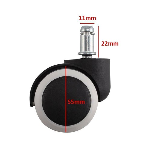 5x Twin Black Office Chair Seat Replacement Spare Double Castor Caster Wheels UK - Picture 4 of 12