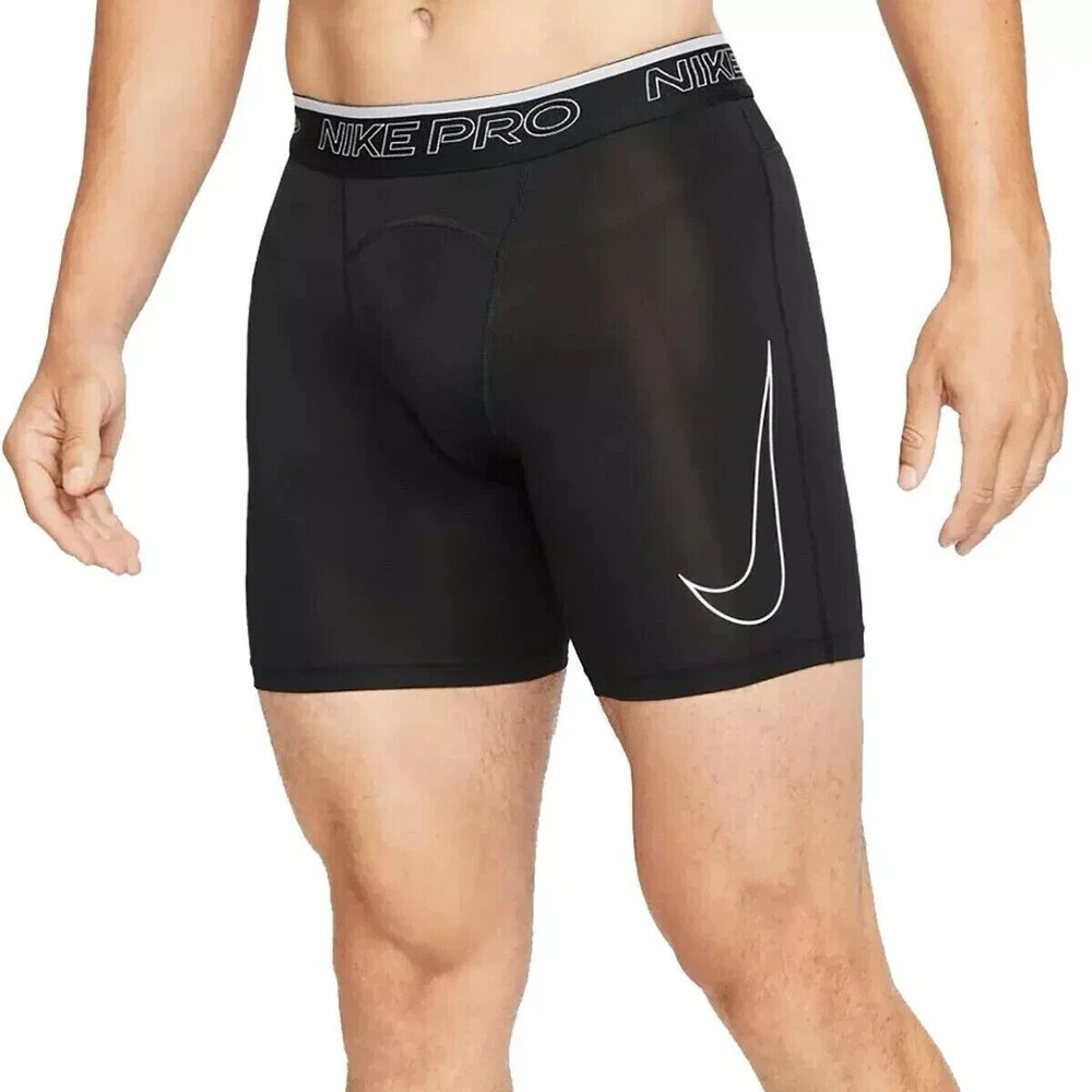 Nike Men’s Dri-Fit Pro Black White Tight Training Shorts XXL DD1917-010