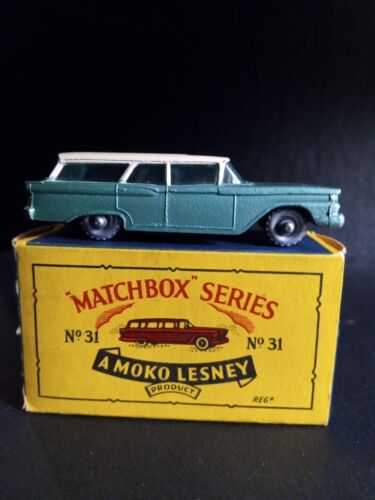 Matchbox #31B Ford Fairlane Station Wagon 1960 Metallic Green VN/MINT B4 Box