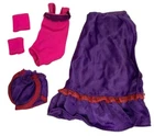 Vintage 1978 Super Teen Skipper Barbie Outfit #2756 Bodysuit Skirt Shorts Purple