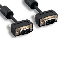 Kentek 15ft Slim SVGA HD15 Video Cable 15Pin Male/Male EMI/RFI Filter PC Display