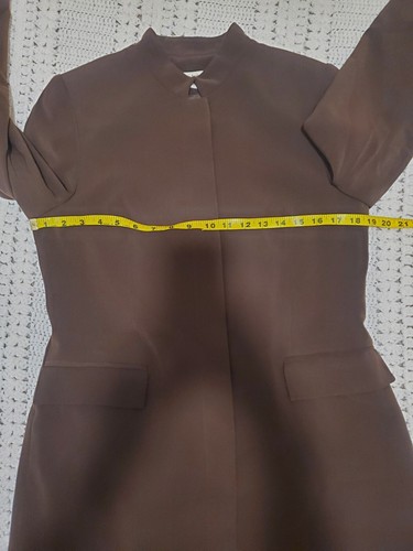 Womens Amanda Smith Petite Brown Trench Coat Size 10 P Two Front Pockets. - Picture 11 of 14
