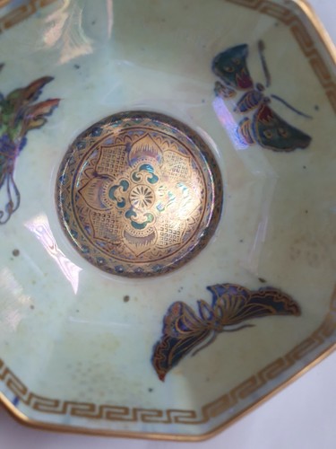 ART DECO WEGEWOOD LUSTREWARE BOWL (E) DISEÑADO POR MARGARITAS-JONES MARIPOSAS - Imagen 3 de 13