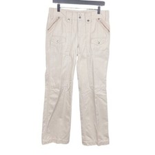 Vintage Y2K Tommy Hilfiger Zip Pocket Cargo Utility Wide Leg Pants Tan Size 8