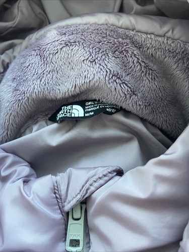 North Face Jacket Girls Medium (10/12) 550 Down Fill Lilac Puffer Full Zip Hood - Picture 7 of 18