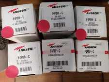 (LOT OF 4) Andrew Commscope, F4PDR-C, 7/16” DIN Male Right Angle Connector
