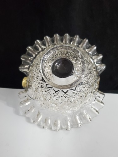 ANTIGUA CESTA DE MANGO DE VIDRIO FENTON FIRMADA CRISTALERÍA COLECCIONABLE - Imagen 5 de 14