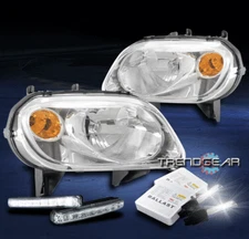 For 2006-2011 Chevy HHR Wagon Chrome Headlights Headlamp w/LED DRL Kit+6000K HID