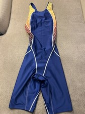 Yingfa Swimsuit Women's Competition Racer Back Race Suit Medium Blue Orange