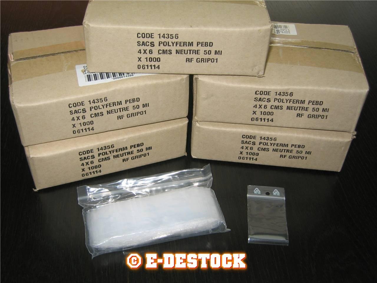 Pochettes zip 40 x 60 étanches en polyéthylène haute résistance - 10000 sachets