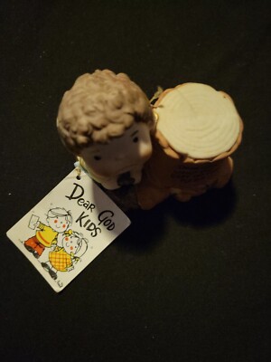 Enesco Dear God Kids  Would You Light The Fire Please'' Vintage 1982 