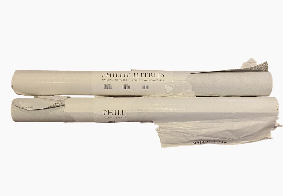 Papel de parede Phillip Jeffries Fuji Weave 1287 cinza enevoado 2 parafusos x 12 jardas - Imagem 2 de 4