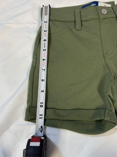 Old Navy Girls French Terry Rolled-Cuff Midi Shorts Size M(8) NWT Color Olive - Picture 3 of 6