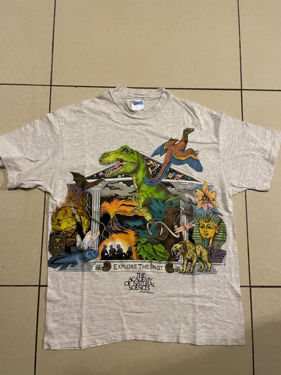 Vintage 90s Museum Dinosaur T-Shirt Size Large