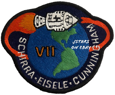 NASA APOLLO VII MISSION SCHIRRA EISELE CUNNINGHAM EMBROIDERED PATCH 4.75 in