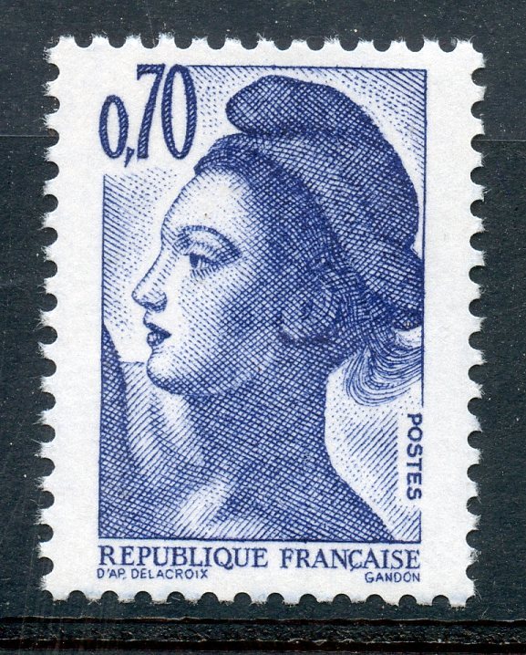 France Stamp New No. 2240b Liberty of Delacroix Variety Without