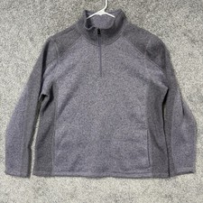 G.H. Bass  Co Sweatshirt Mens XL Purple 1/4 Zip Fleece Preppy Gorpcore Coastal