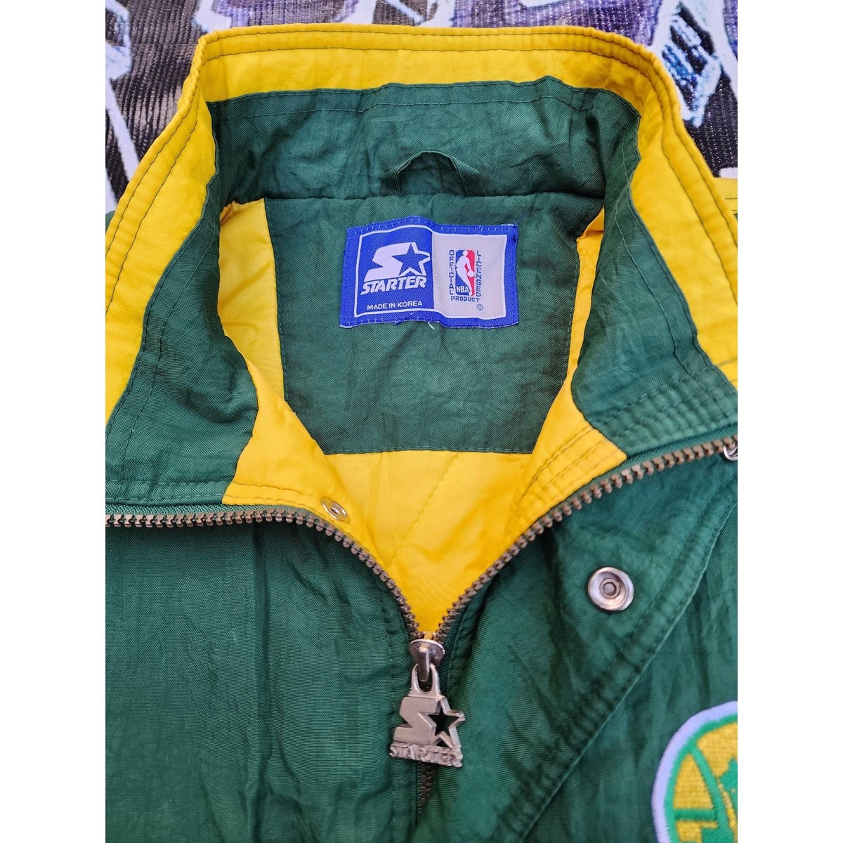 Rare!!! Vintage 90s Seattle Supersonics Sonics Starter Two Tone