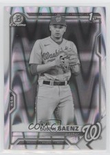 2021 Bowman Draft Chrome Black & White RayWave Refractor Dustin Saenz 0nr3