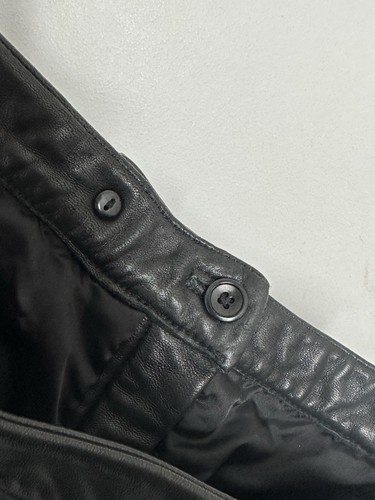 Valerie Stevens Lambskin Pants Womens Black Butter Leather Lined High Rise 12P - Picture 5 of 8