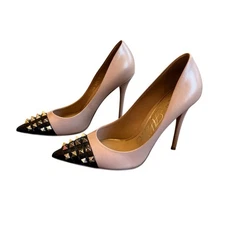 Valentino Garavani Rockstud Aclove Leather Stiletto Pumps EU 38.5 US 8.5