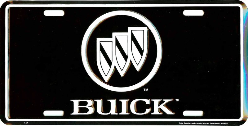 BUICK METAL LICENSE PLATE AUTO CAR TAG NUMBER #2000-00