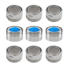 XNTONG 9 Pack Faucet Aerator, Chrome Brass Sink Aerator Filter, 15/16 Inch 24...