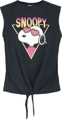 Peanuts Top Damen Snoopy - On Tour schwarz