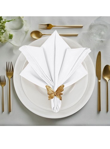 Utopia Home White Cloth Napkins (12 Pack, 20x20), Ideal Dinner Napkins for Party
