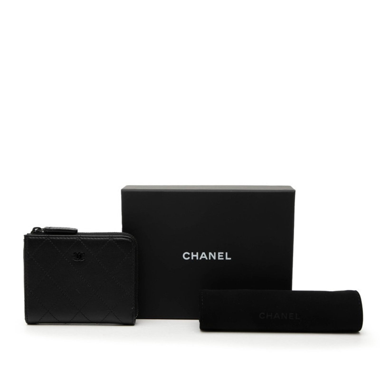 Chanel Coco Mark Matelassé Wallet/Coin Case Compact Wallet L-shape... GZl1i3ll image 7
