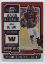 2023 Panini Contenders Optic Season Ticket Red Prizm /175 Jahan Dotson #57 3hd