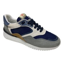 SCARPE SNEAKERS UOMO POLLINI SB1507XX0I99999C PELLE BLU ORIGINALE PE