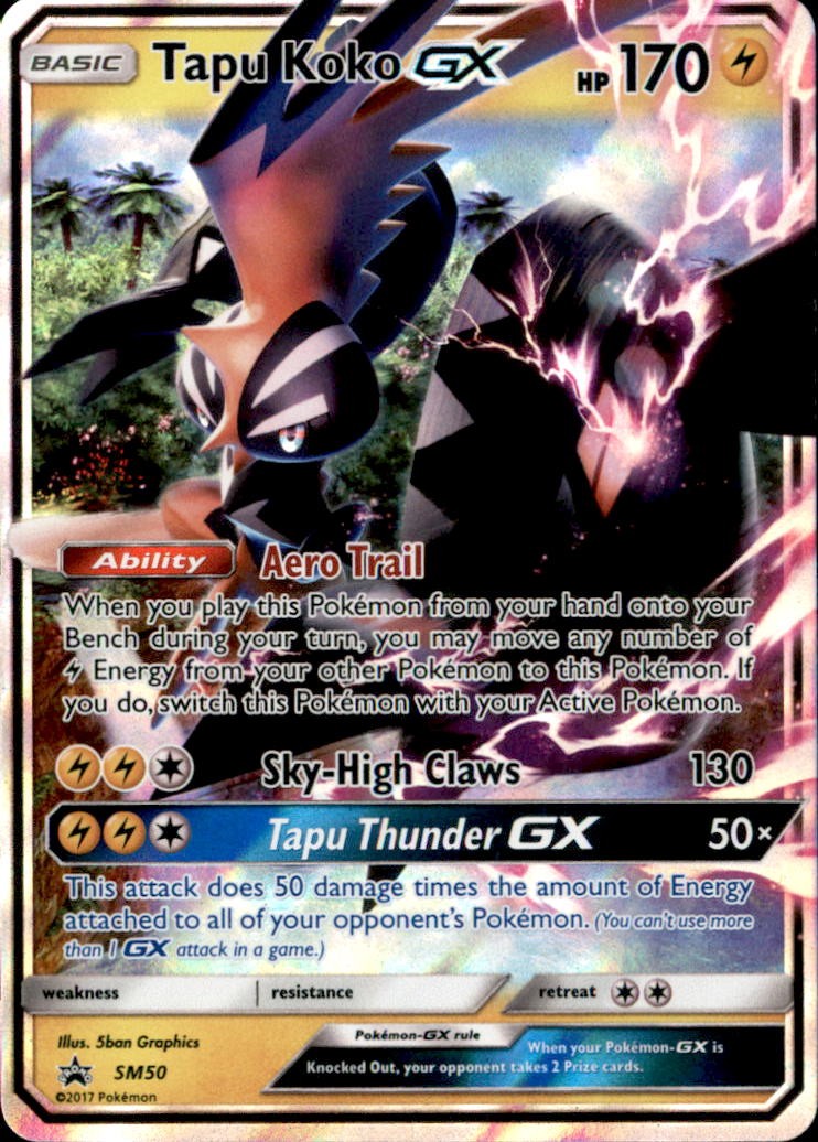 Tapu Koko GX - SM50 Holo Promo Sun & Moon Promo Pokemon NM/LP