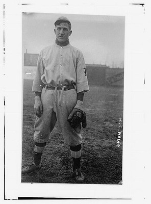 Photo:Roy C. Polly Wolfe wearing a minor league uniform (baseball)
