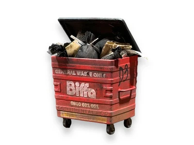 BUNTERS YARD Model Railway 'Biffa' Waste Bins - Custom - O gauge