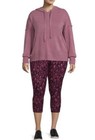 Terra and Sky Cheetah Pink High Rise Capri Leggings 2X (20W-22W) ) NWT — photo 3
