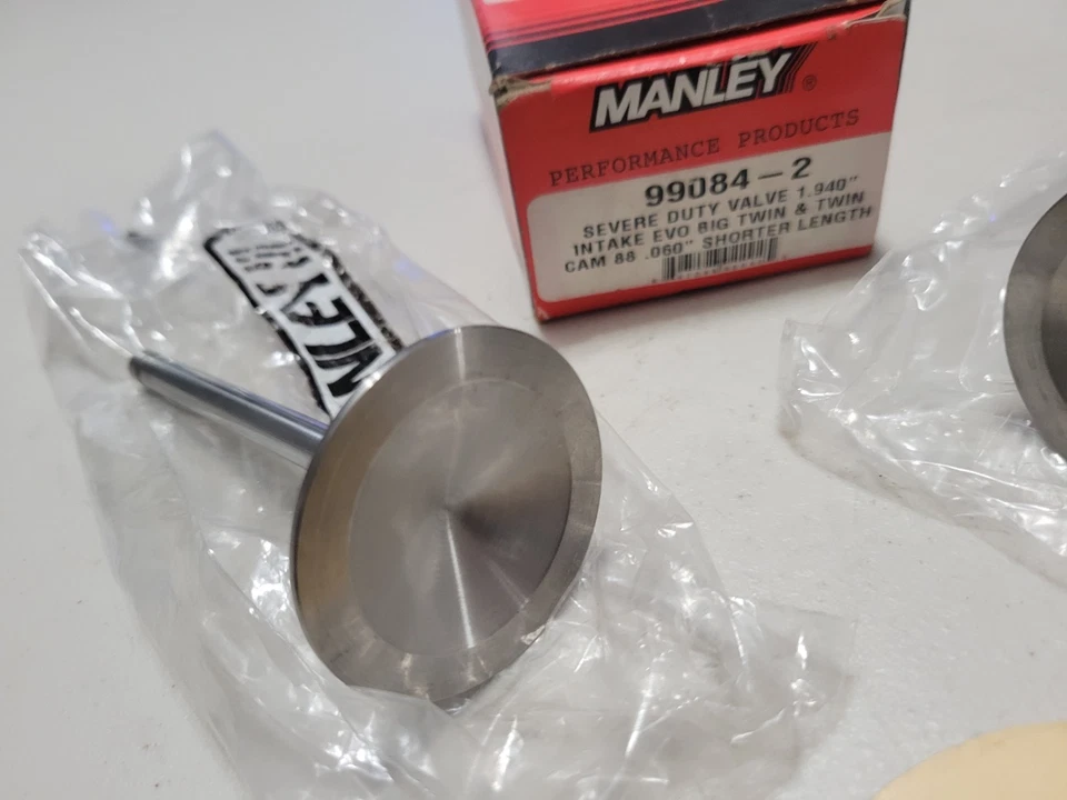 NUEVO Juego de válvulas de admisión Manley 99084-2 para 84-04 Harley Davidson EVO Evolution 88" Foto 4 de 4