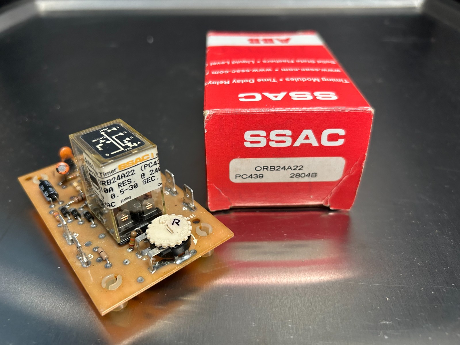 NEW SSAC / ABB ORB24A22 PC439 .5-30 Sec Solid State Timer 24V/240VAC 10A