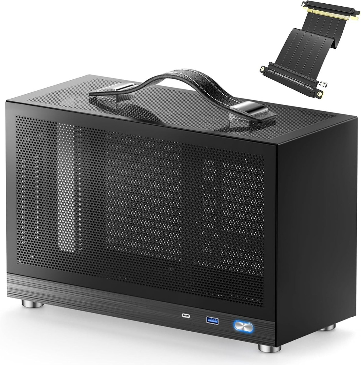S300 Portable Mini-ITX PC Case - Lightweight Aluminum, MESH Panels