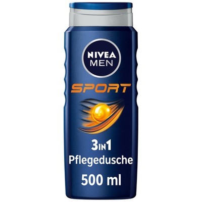 NIVEA MEN Sport Duschgel Männer Pflege Limonenduft Mineralien 500 ml Körper Haar
