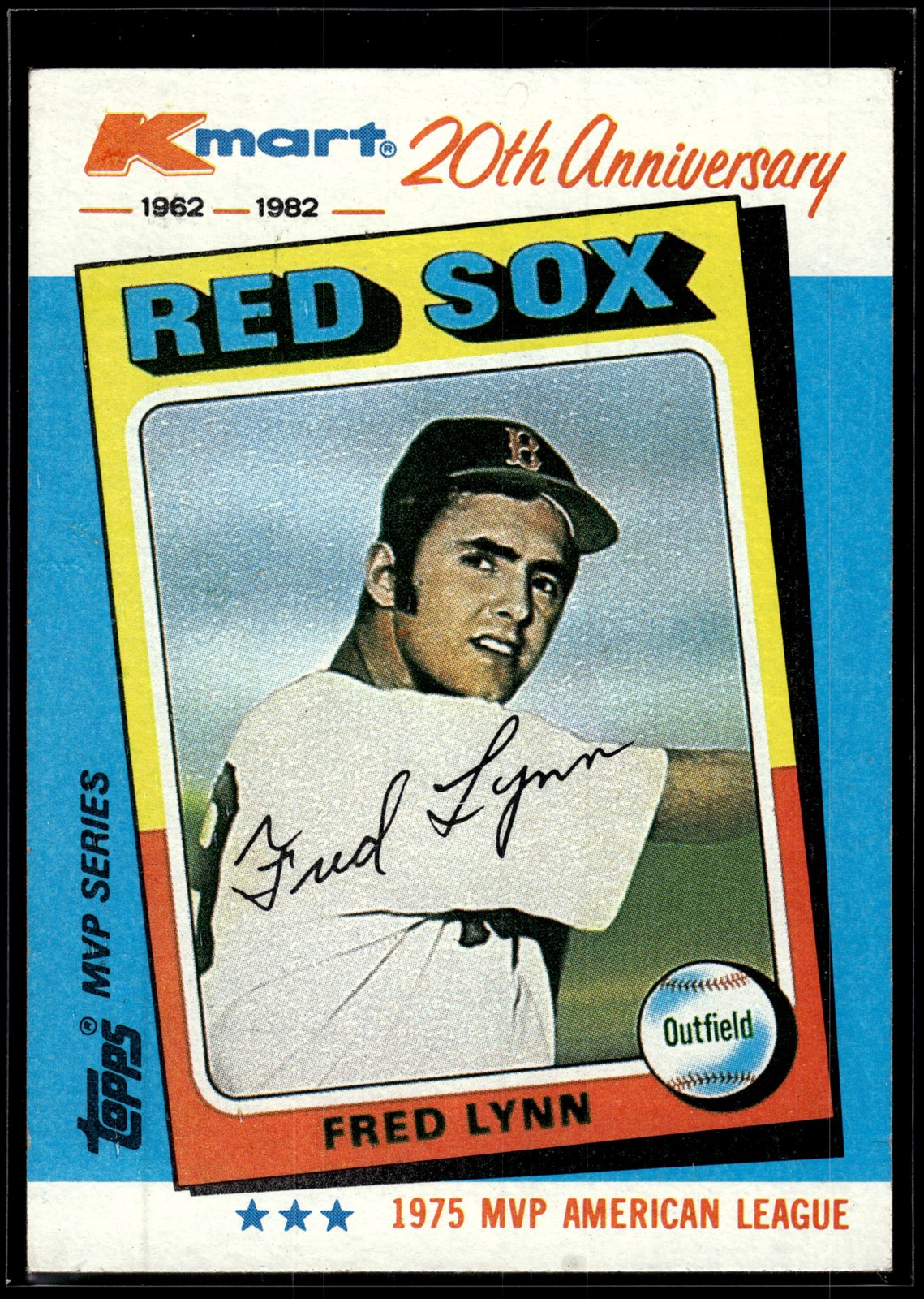 Fred Lynn 1982 Topps Kmart 20th Anniversary AL & NL MVP's Card #27
