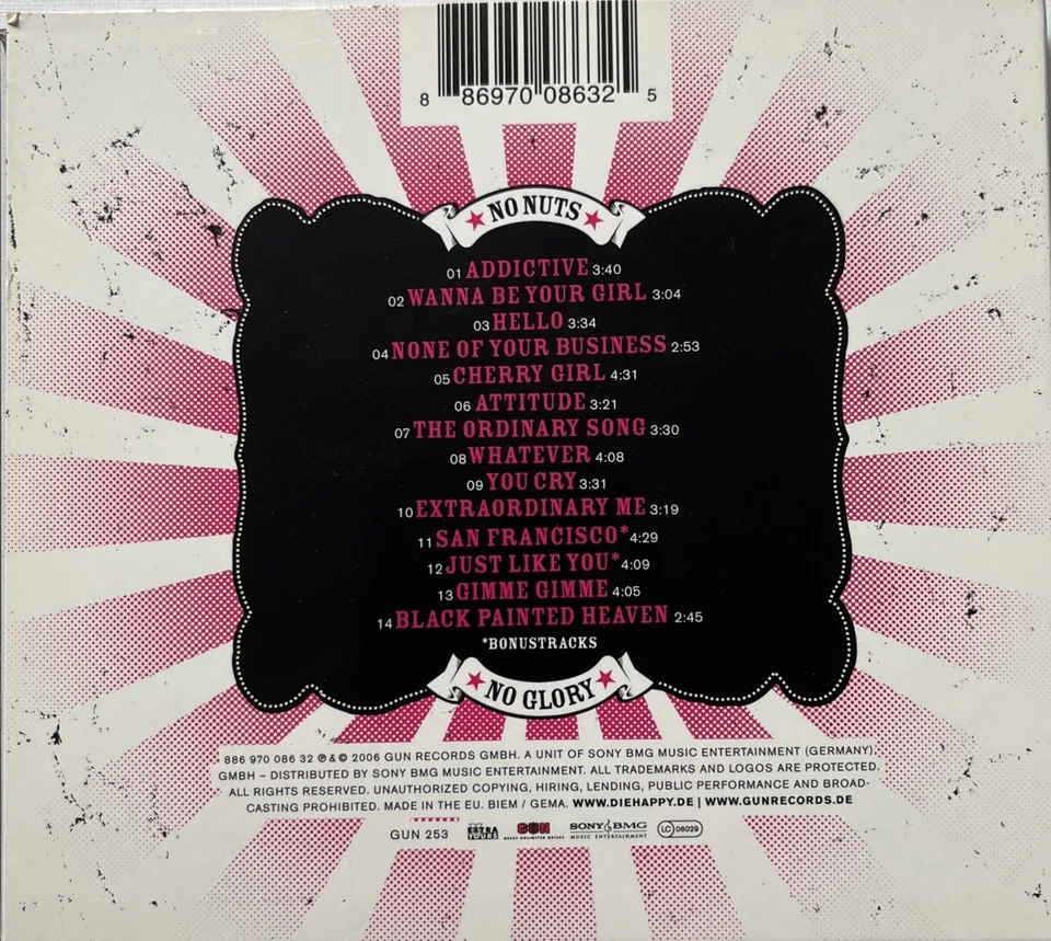 Die Happy „No Nuts No Glory“ CD Limited Edition - Bild 2 von 2
