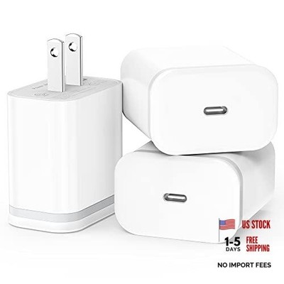 for iPhone 17 16 Charger, Fast Charging USB C Block 3-Pack 20W Type-C Phone 